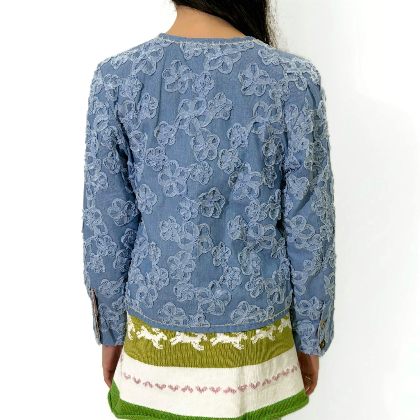 Flower Denim jacket / Blue / フラワーデニムジャケット