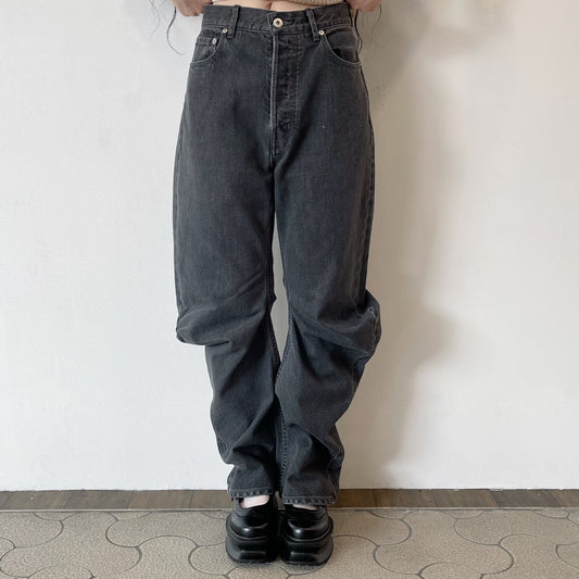 silhouette denim / black / シルエットデニム