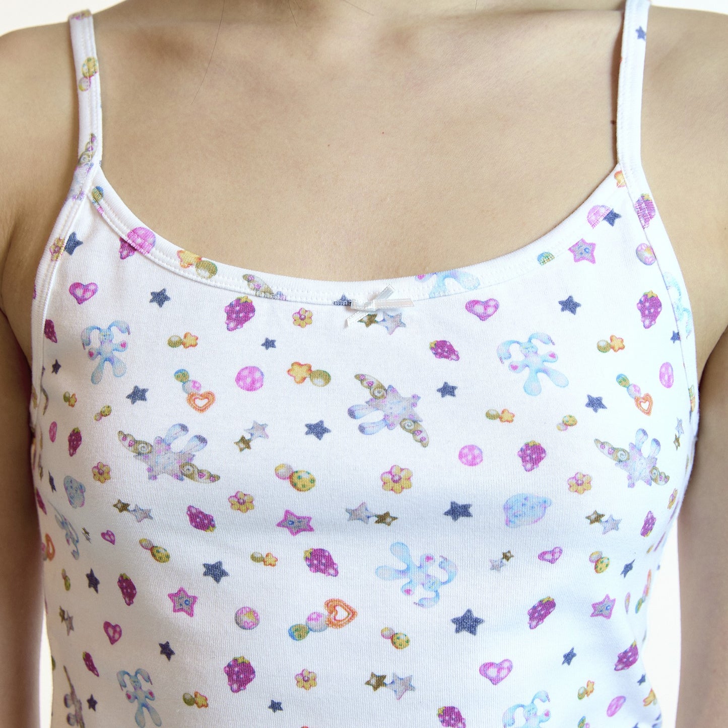 EMA TINY FRIENDS SLEEVELESS / WHITE / Ema Gasparコラボレーション