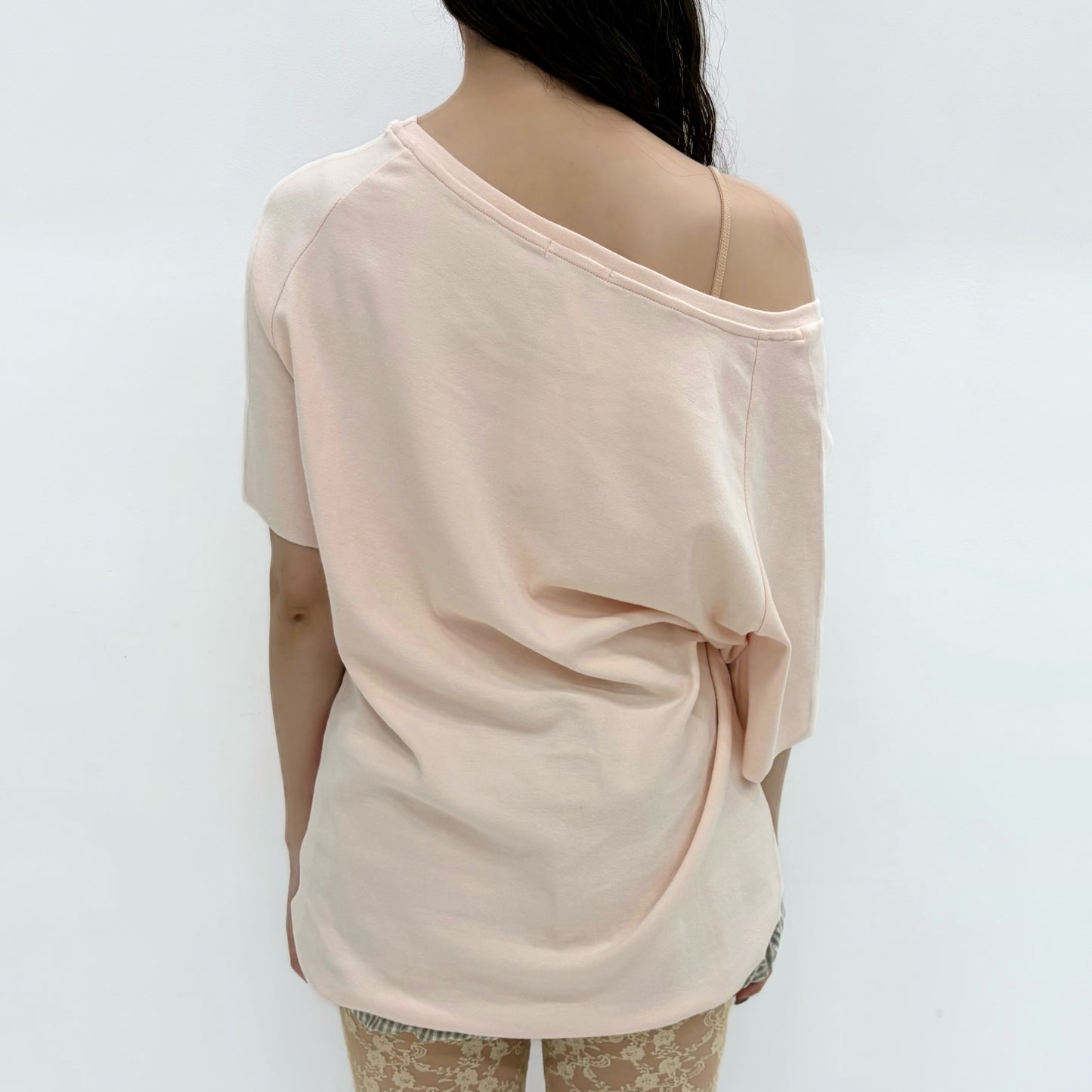 [fe.3] loose logo t-shirt / peach / ルーズロゴTシャツ
