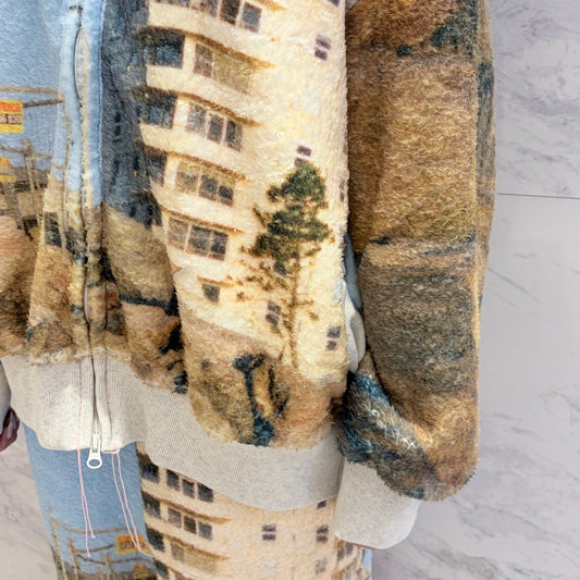 boa print zip-up parka / 風景 / ボアプリントジップパーカー