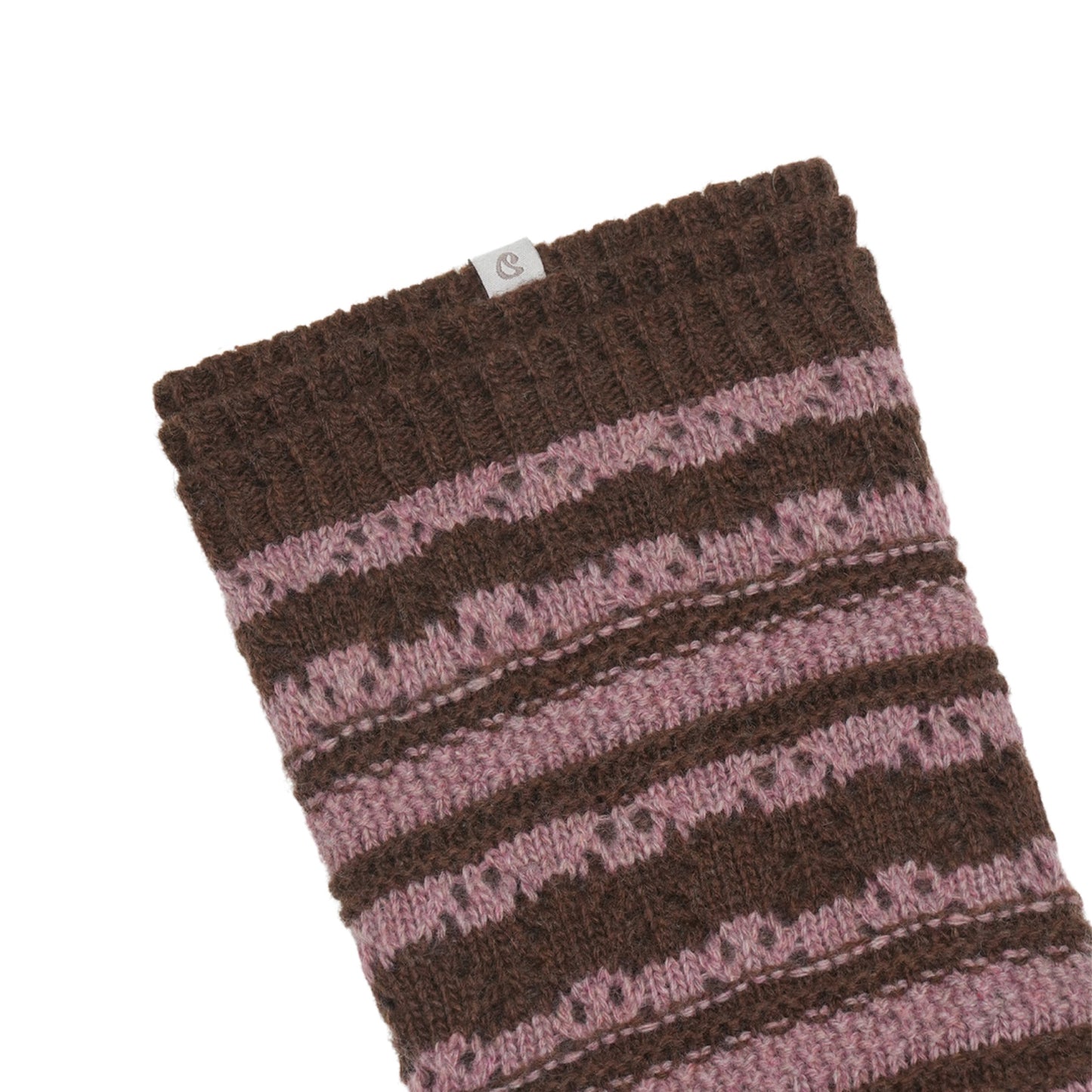 STRIPED MORI KNEE SOCKS / BROWN / ストライプソックス