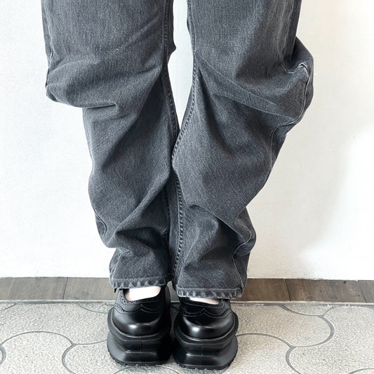 silhouette denim / black / シルエットデニム