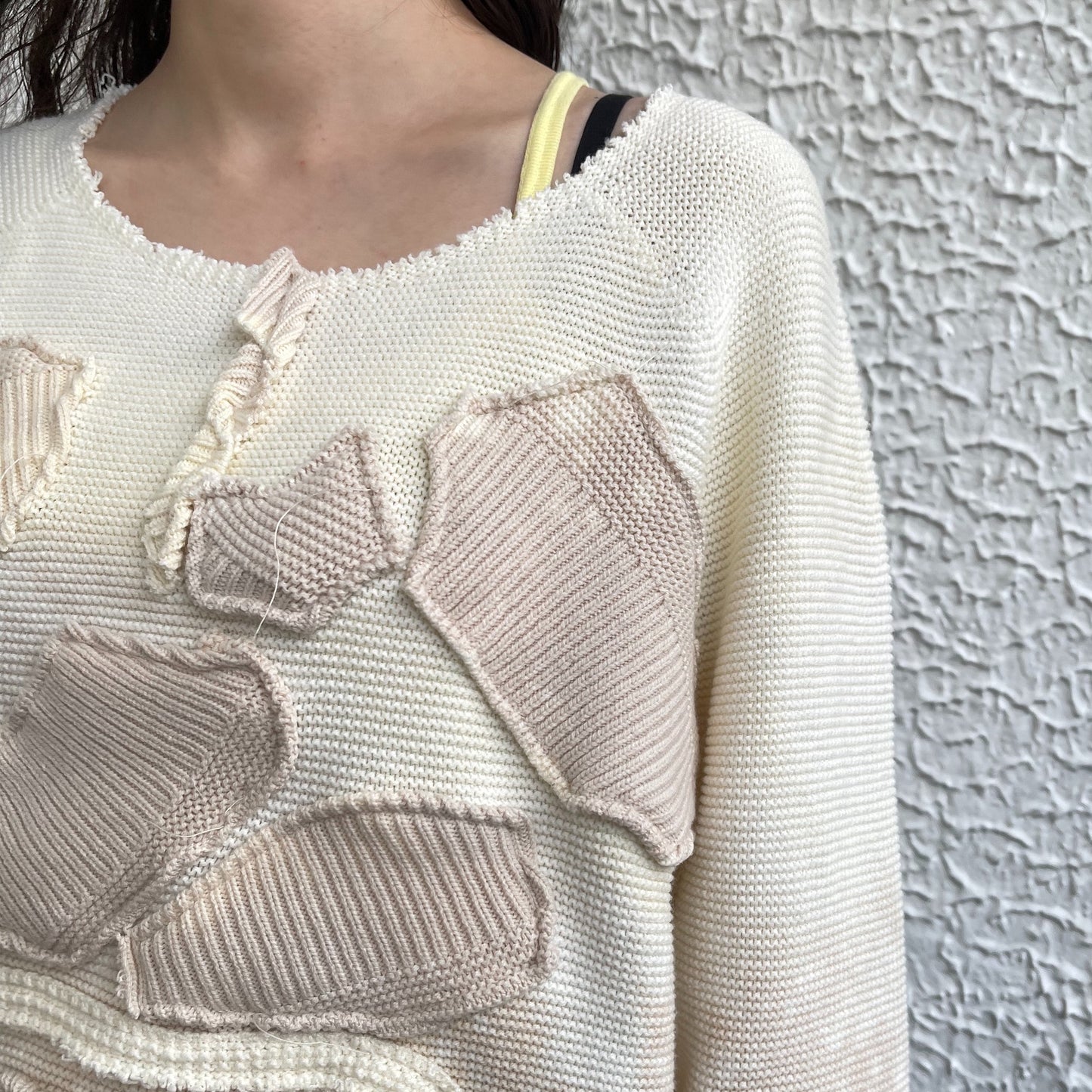 【TONII MONDO】-organ knit / Cream / オーガンニット