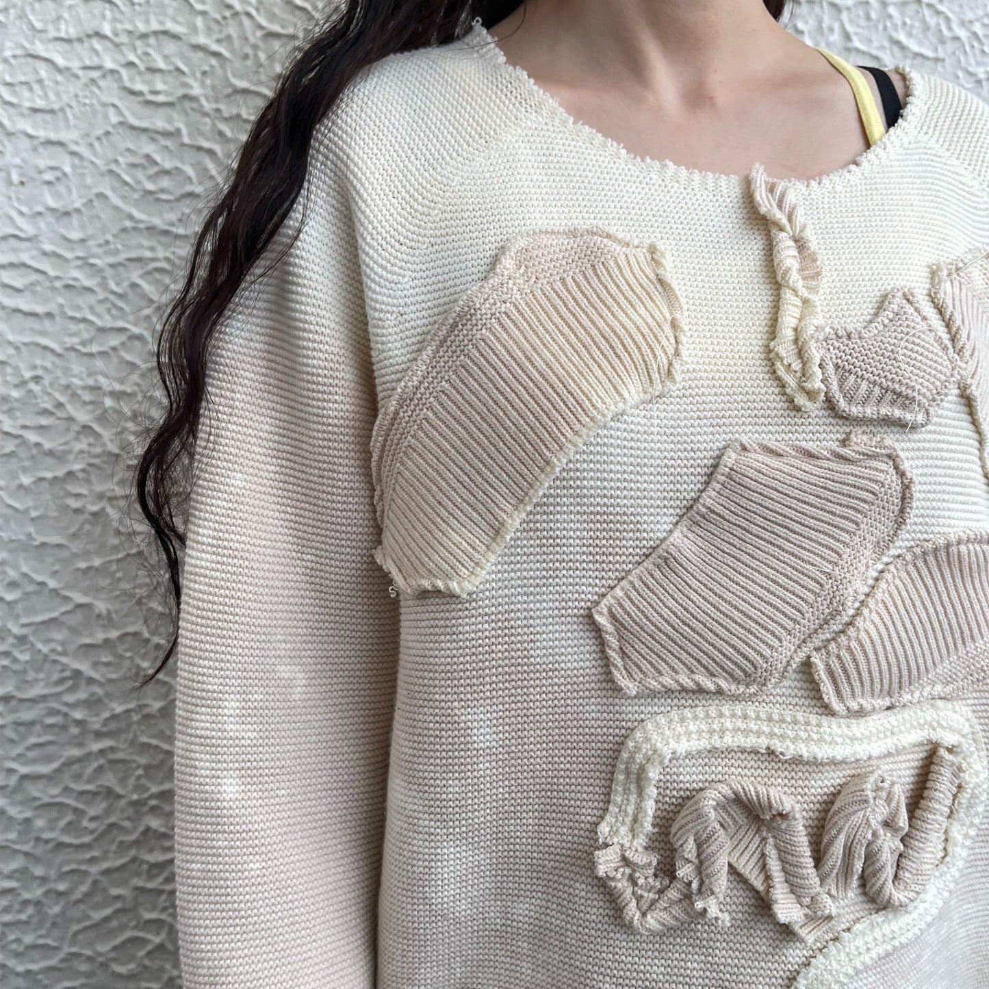 【TONII MONDO】-organ knit / Cream / オーガンニット