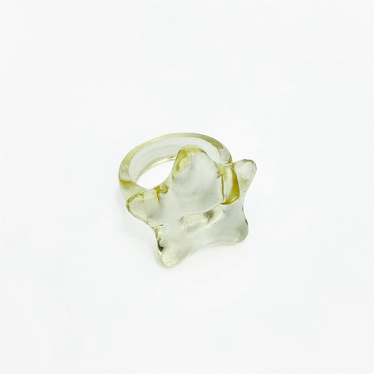 STAR RING / YELLOW-clear glossy / スターリング