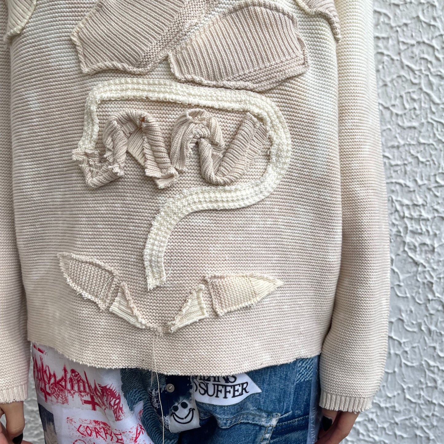 【TONII MONDO】-organ knit / Cream / オーガンニット