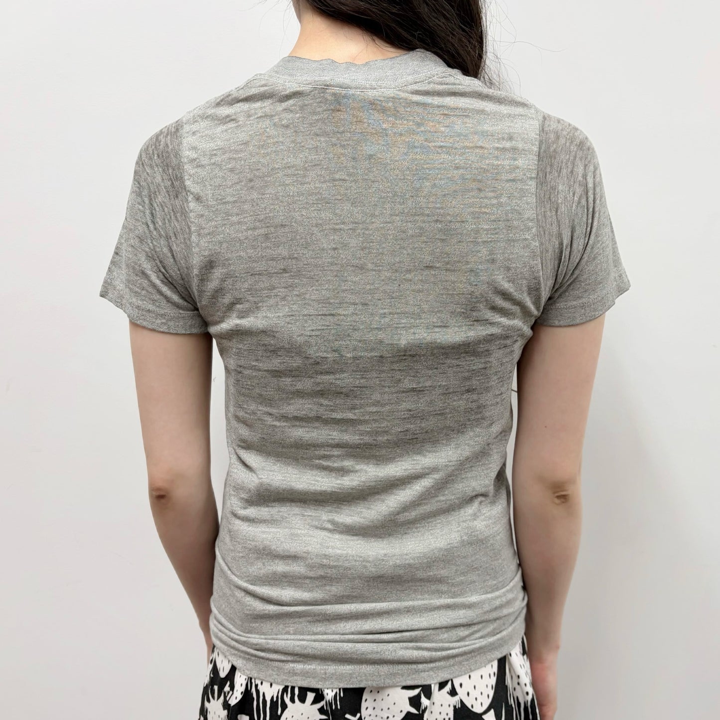 Grey marl stunt girl tee / エアブラシTシャツ