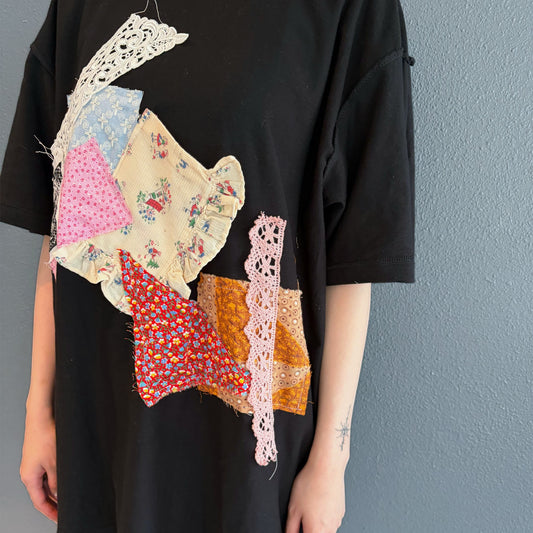 Patchwork tshirts / Black D / パッチワークTシャツ