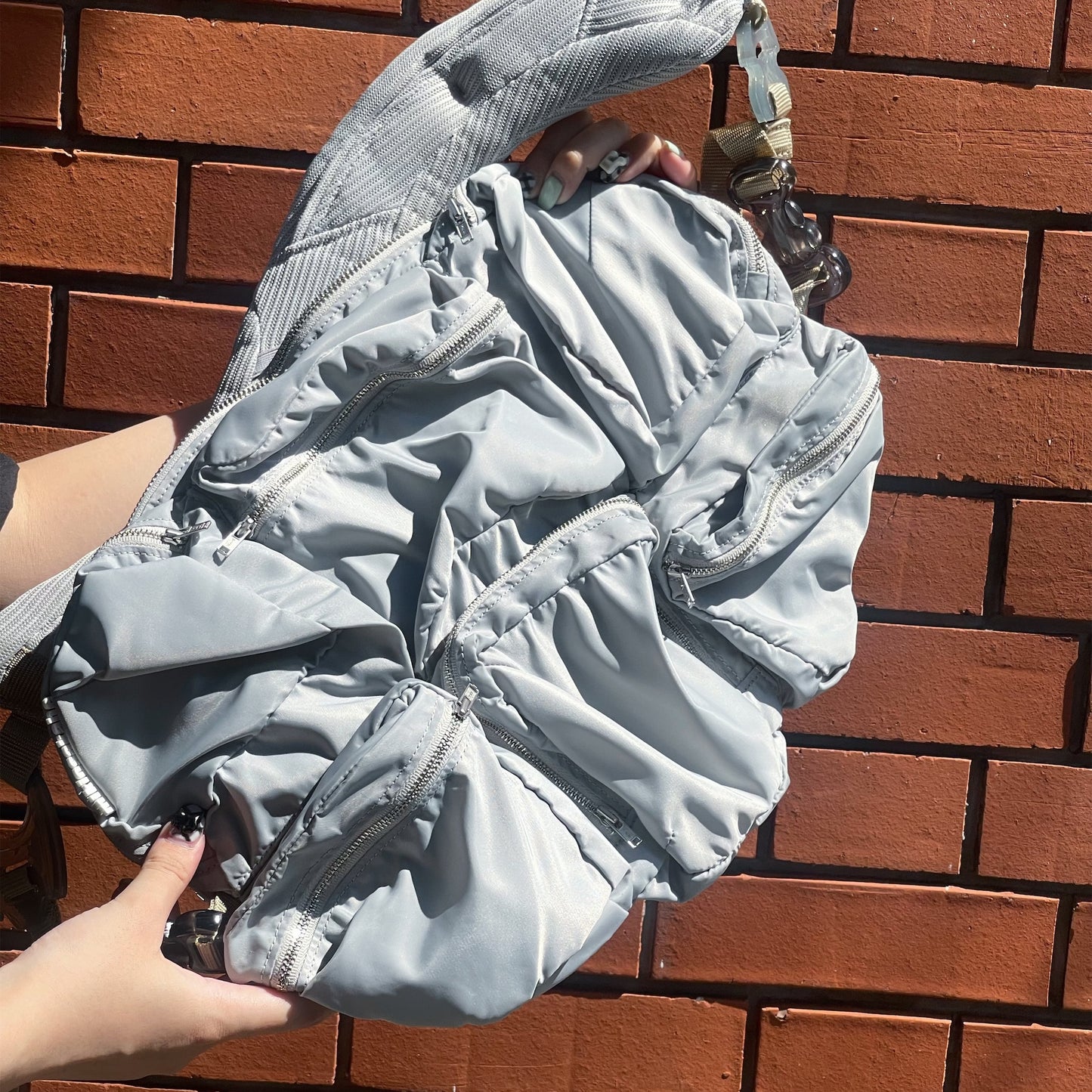 SHEEP LIMITED】MIKIOSAKABE 7pocktes bag / Gray x Beige x