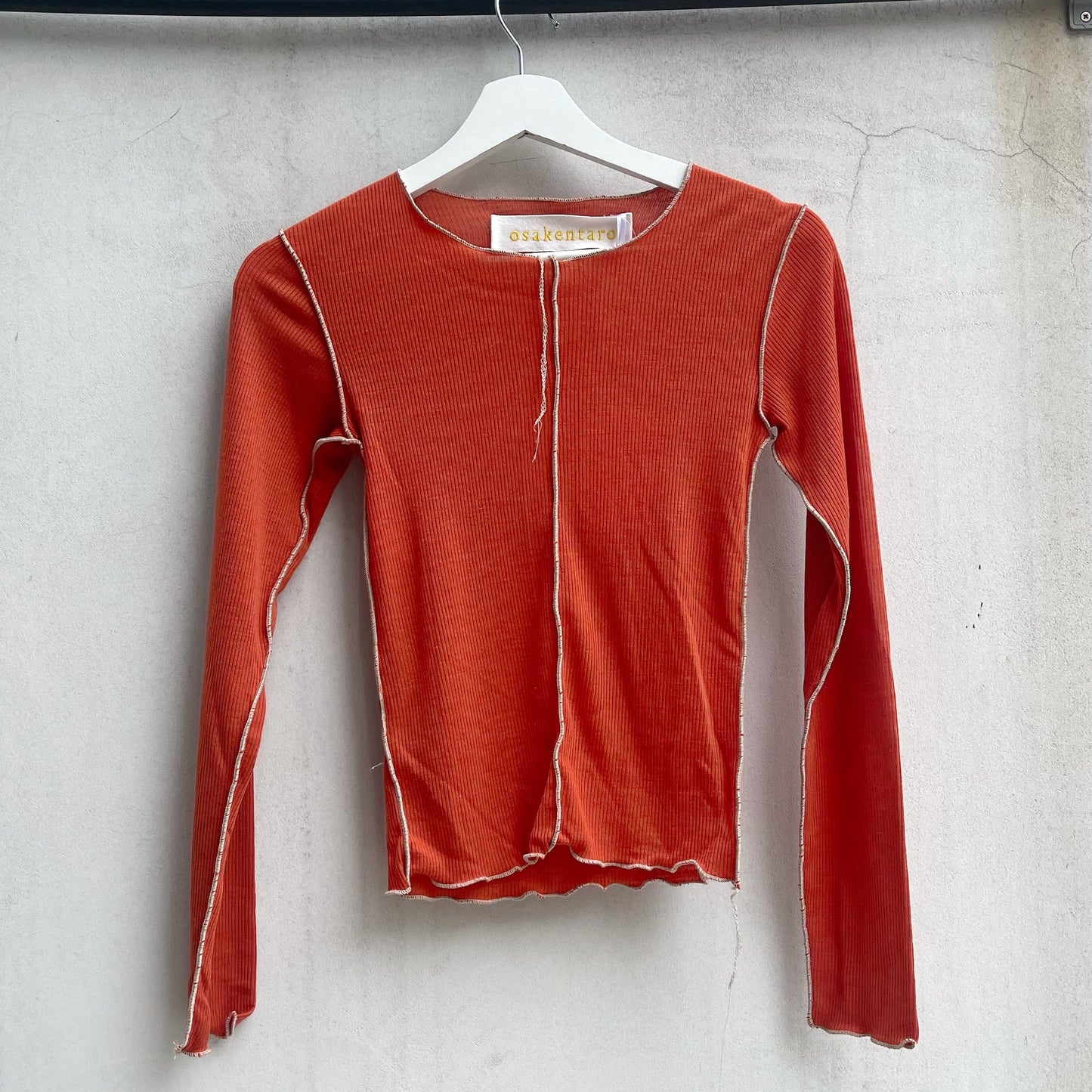rib top / orange / リブトップ