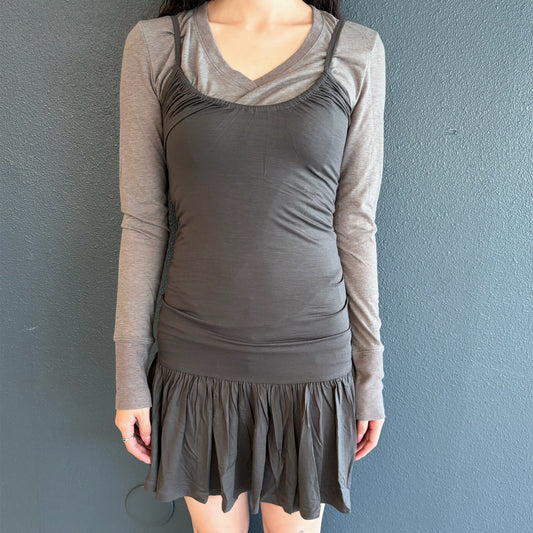 [fe.3] chérie dress / charcoal / シェリードレス