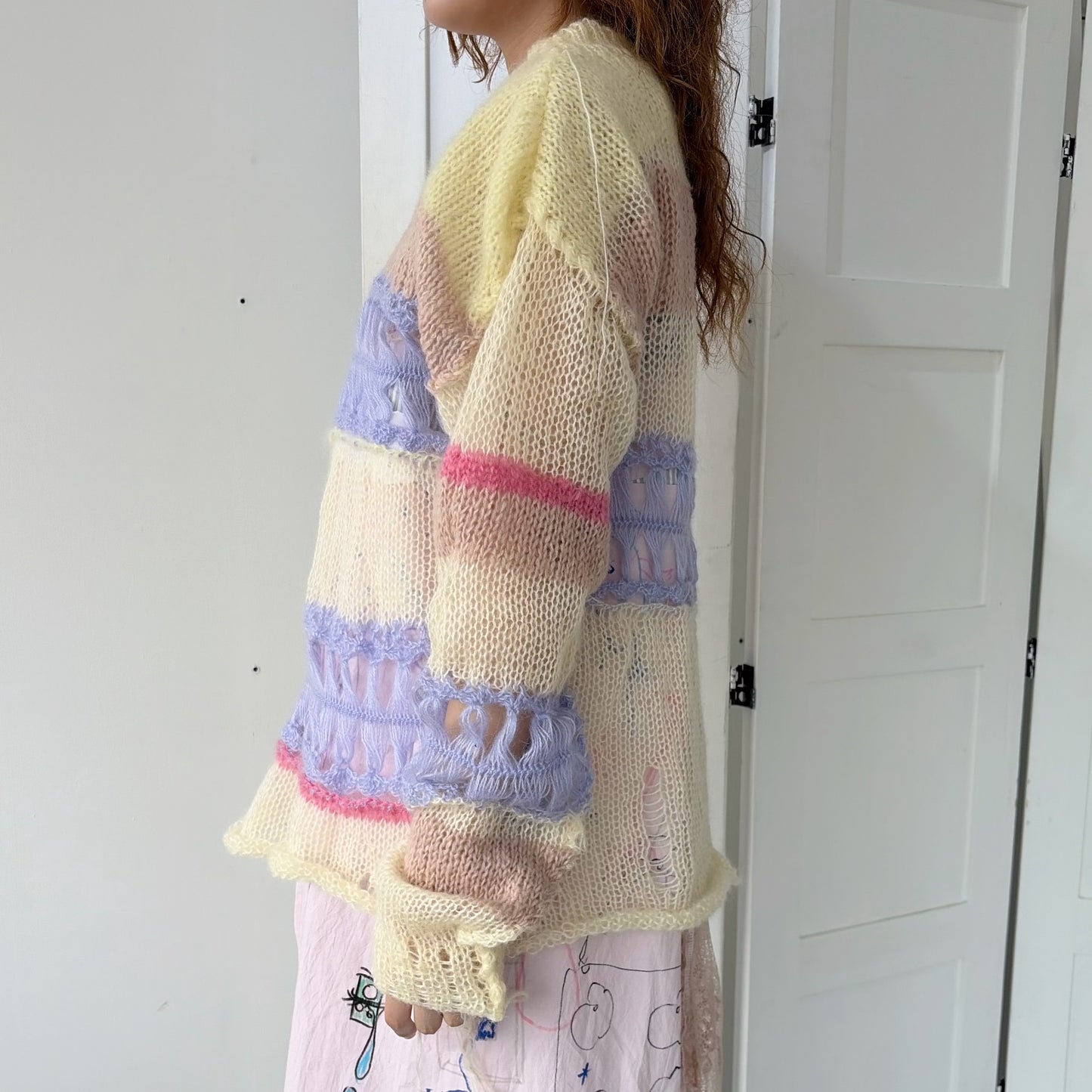 Mohair border knit / Ivory / モヘアボーダーニット