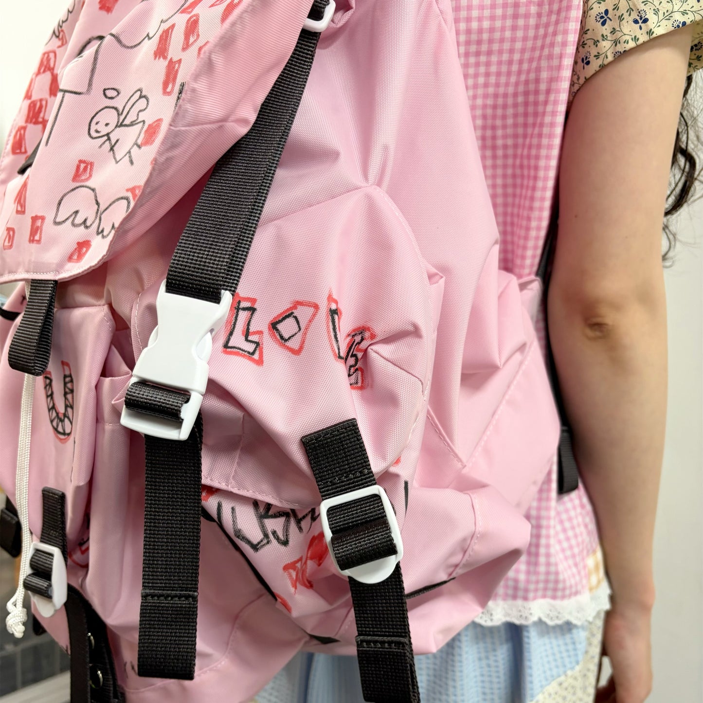drawing backpack / Pink / ドローイングバックパック