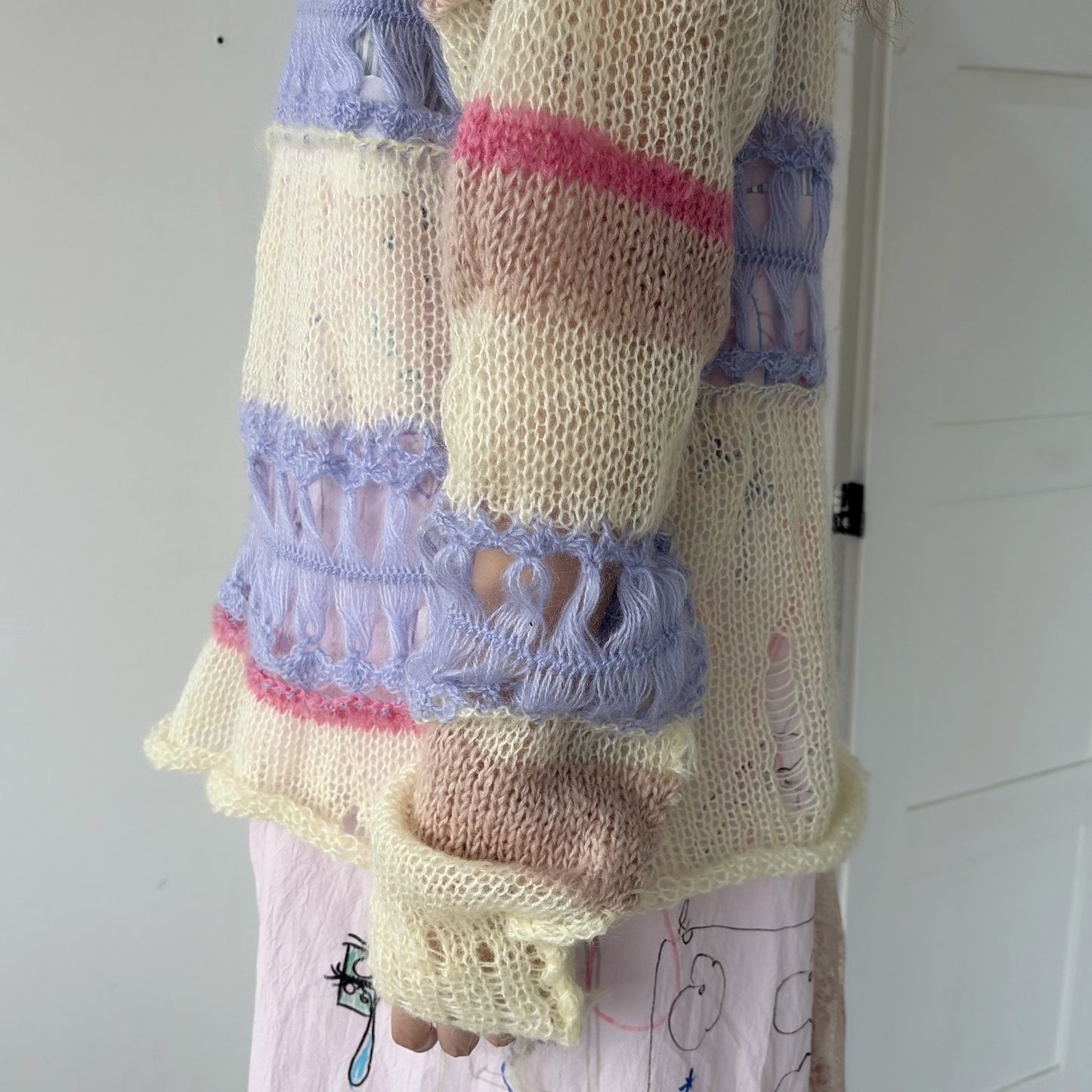 Mohair border knit / Ivory / モヘアボーダーニット