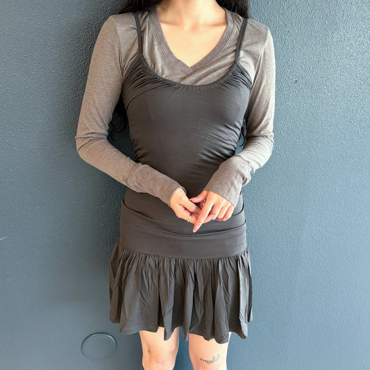 [fe.3] chérie dress / charcoal / シェリードレス