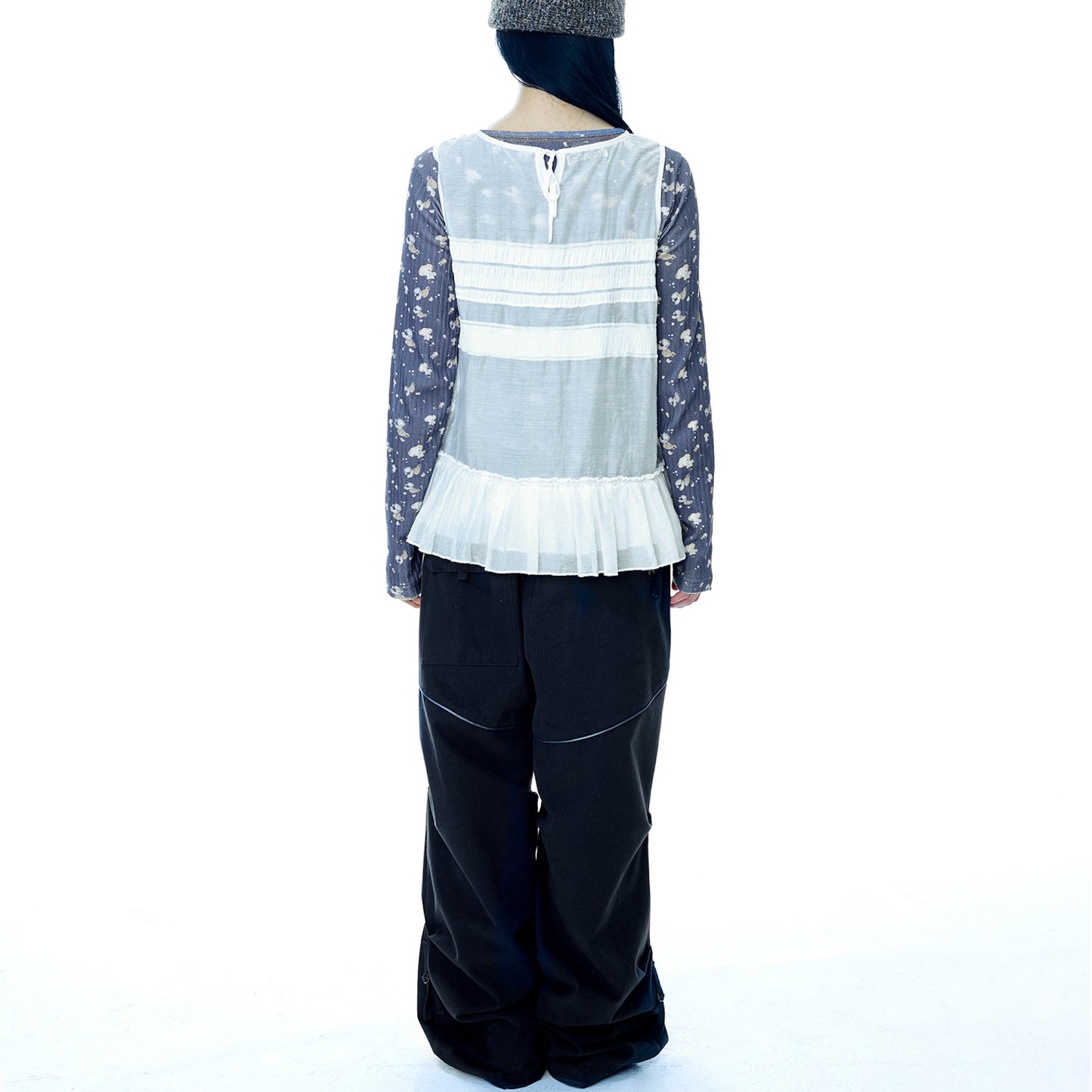 STRAP LINE PANTS / NAVY / ストラップラインパンツ