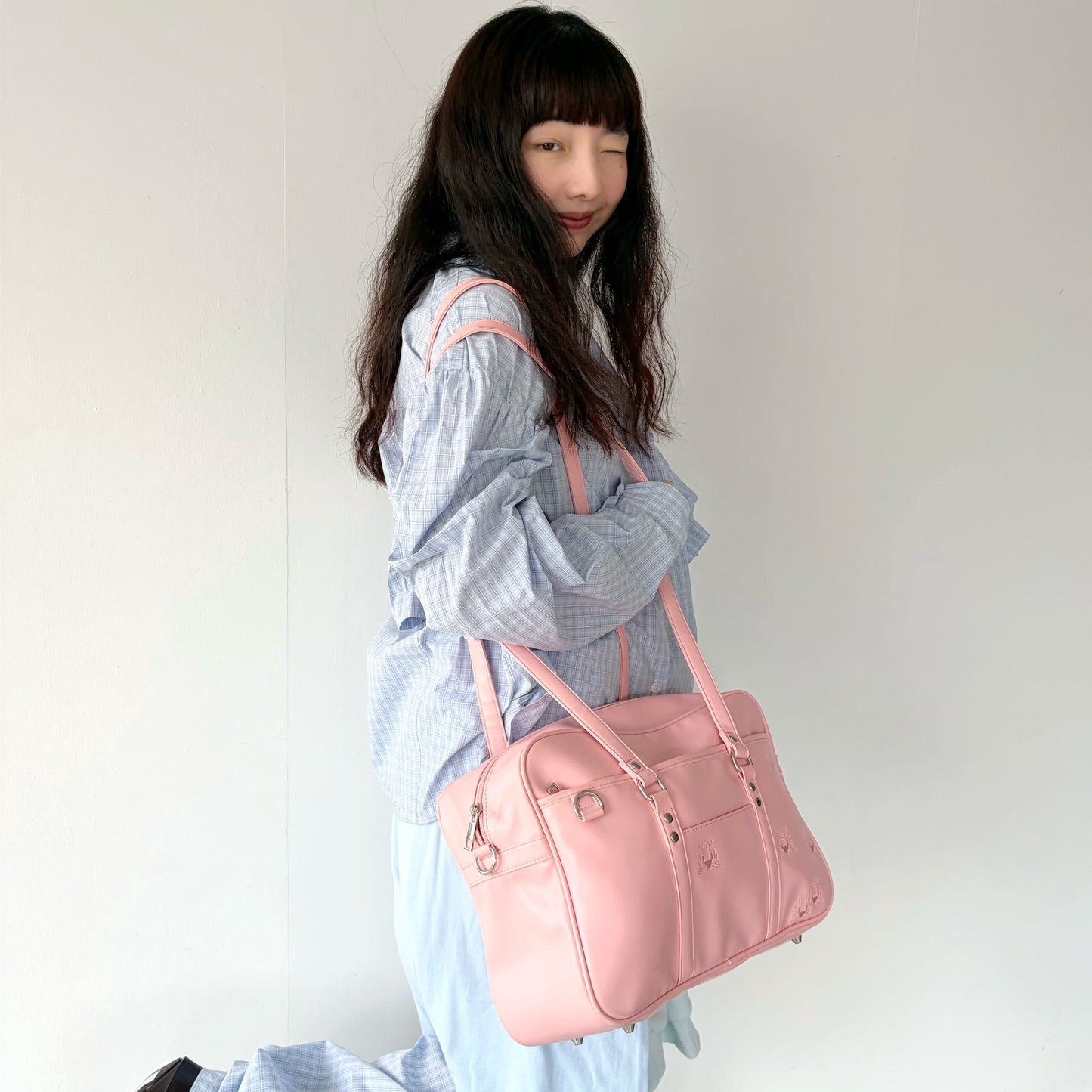 ABANDONED SCHOOL BAG / PINK / ショルダースクールバッグ