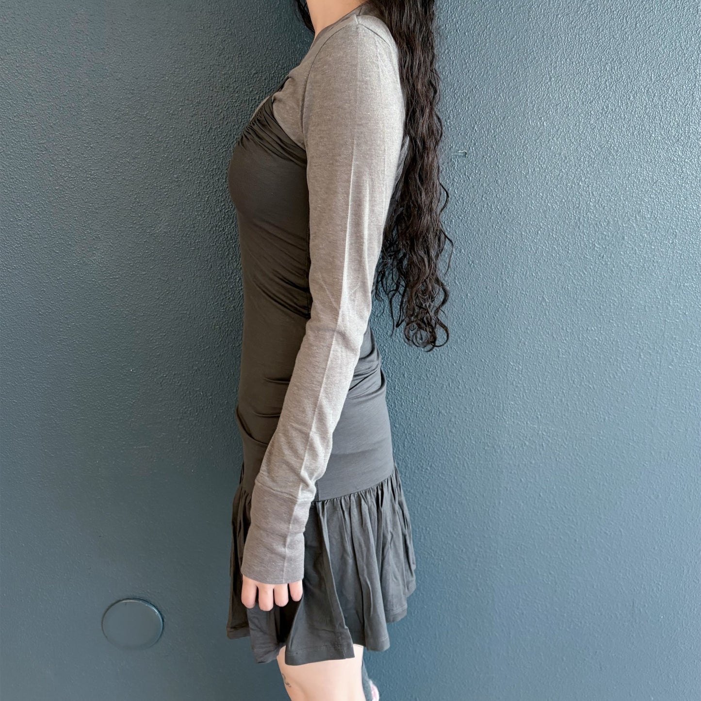 [fe.3] chérie dress / charcoal / シェリードレス