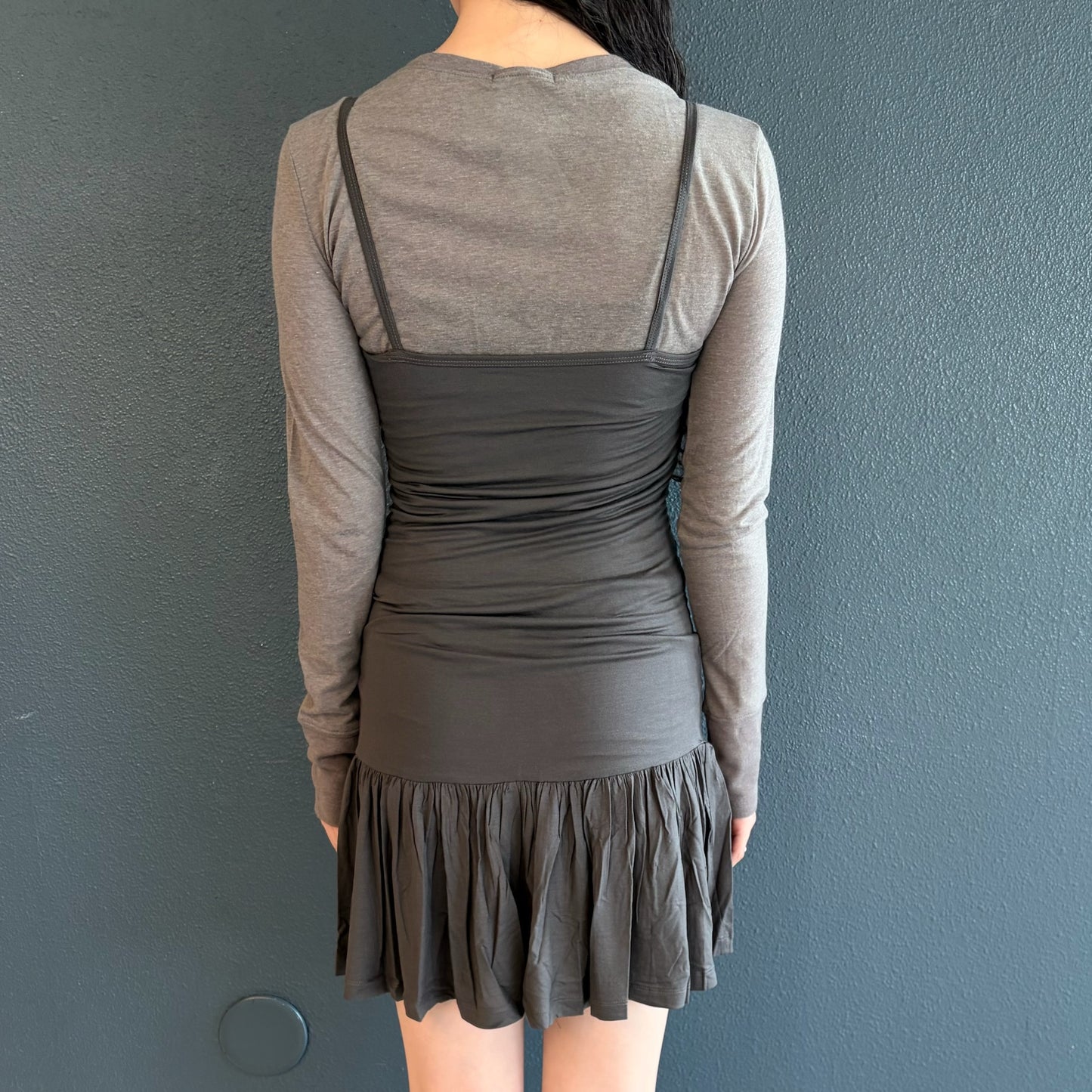 [fe.3] chérie dress / charcoal / シェリードレス