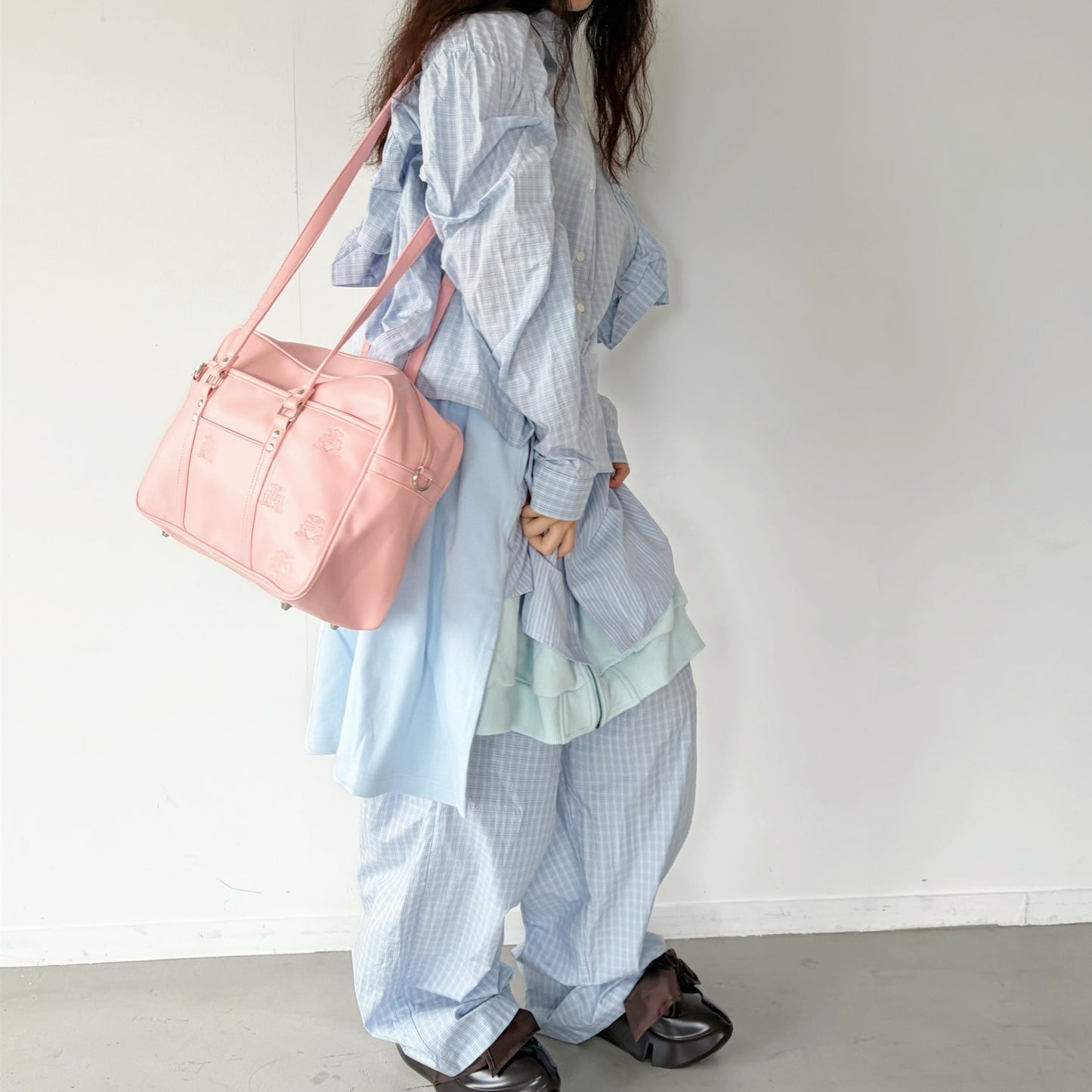 ABANDONED SCHOOL BAG / PINK / ショルダースクールバッグ