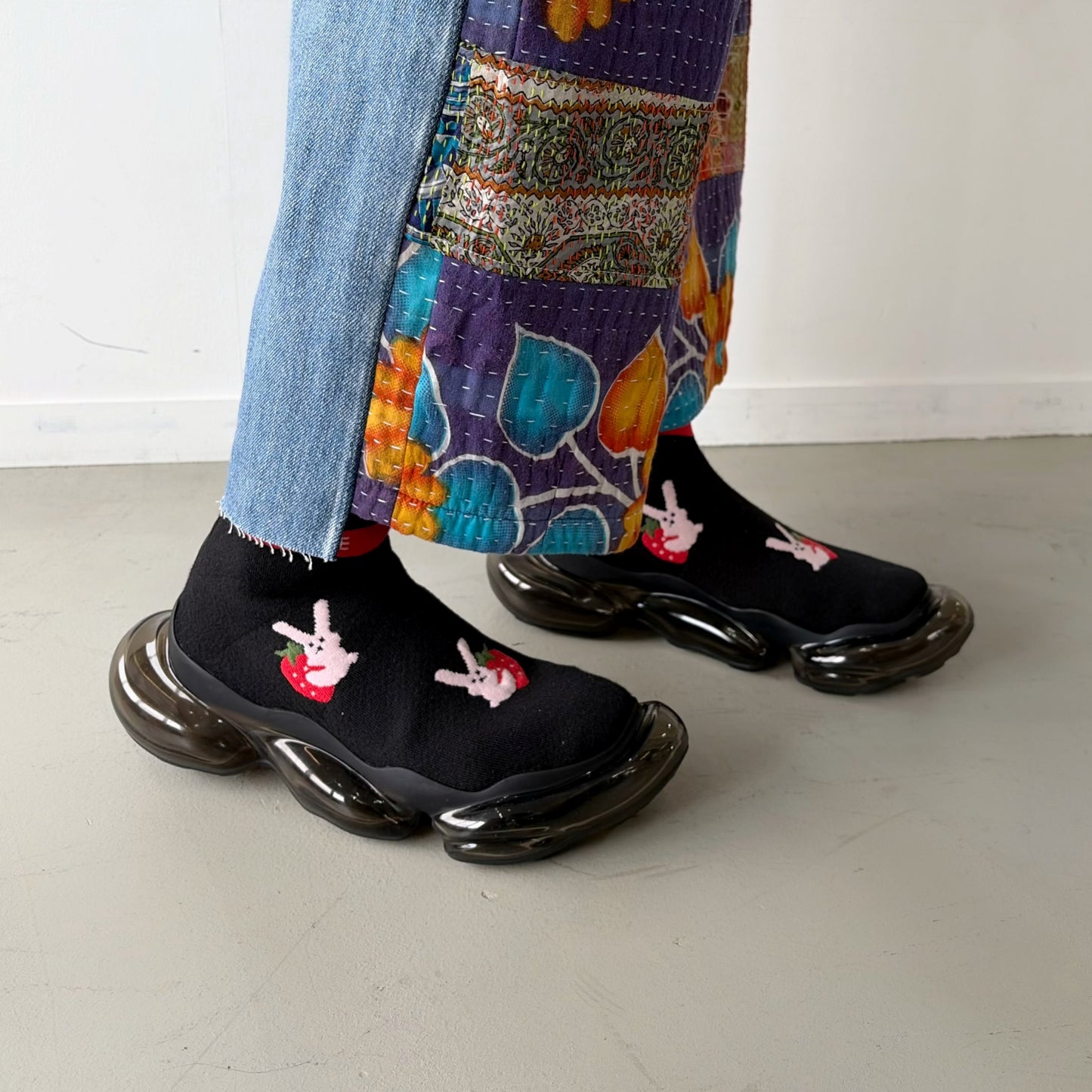 MIRAGE FANCY SOCKS / BLACK / ソックスシューズ