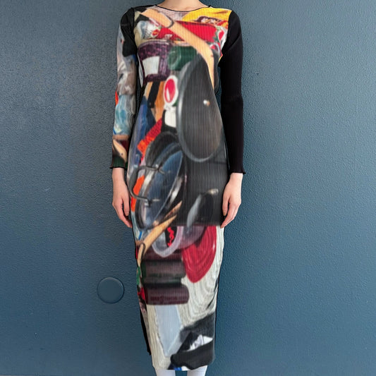 FOOD GRAPHIC DRESS GAL / GARAGE / グラフィックプリーツドレス