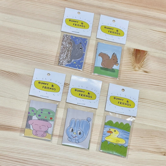 【Jooyoung Kim】Bunny and friends sticker set( 8 pieces in one set) / ステッカーセット