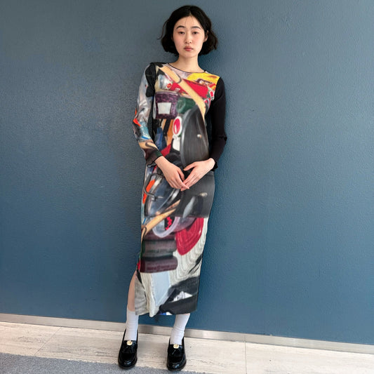 FOOD GRAPHIC DRESS GAL / GARAGE / グラフィックプリーツドレス