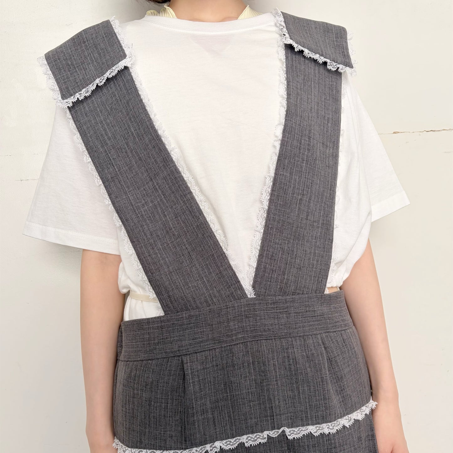 SCHOOL APRON DRESS / GRAY / スクールエプロンドレス
