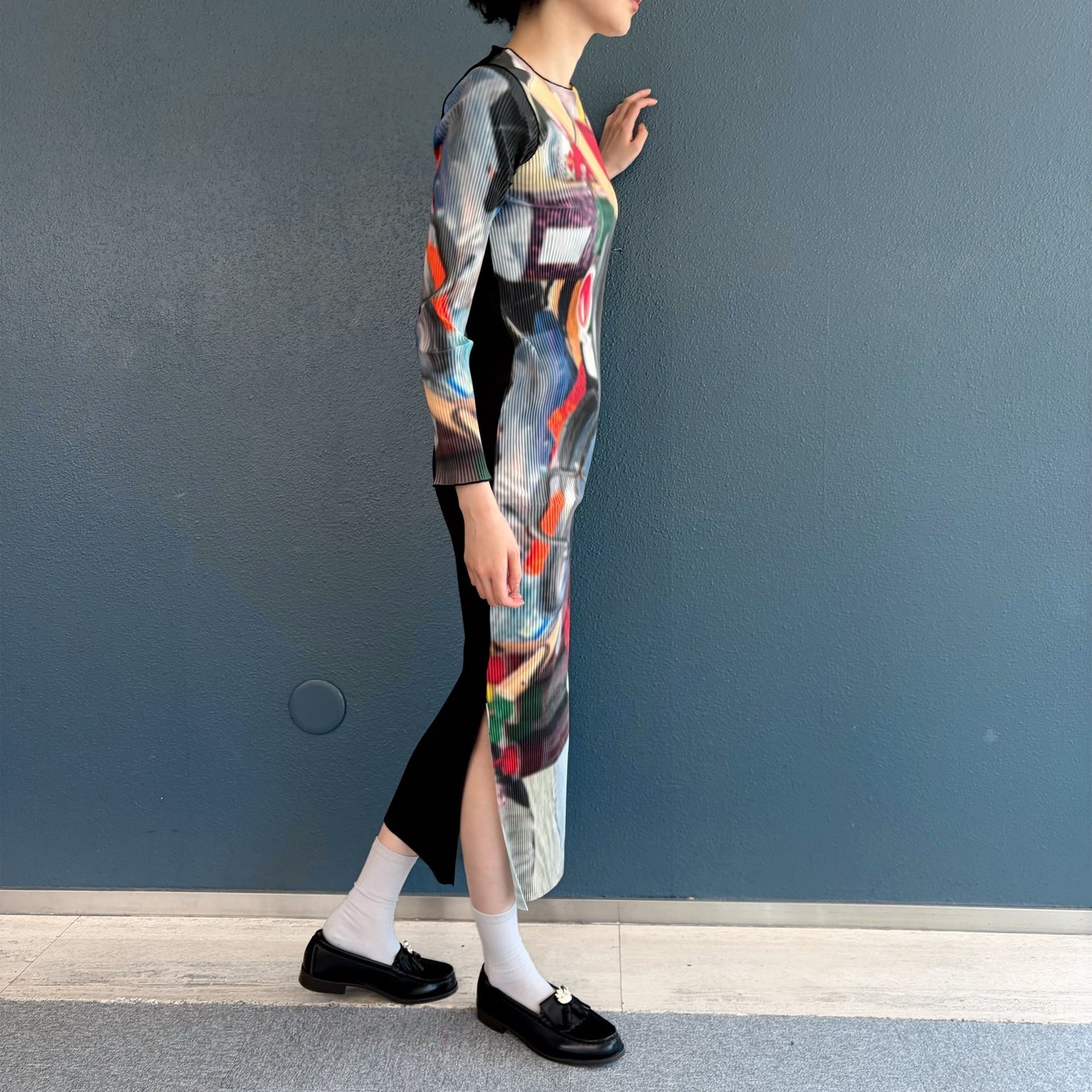 FOOD GRAPHIC DRESS GAL / GARAGE / グラフィックプリーツドレス