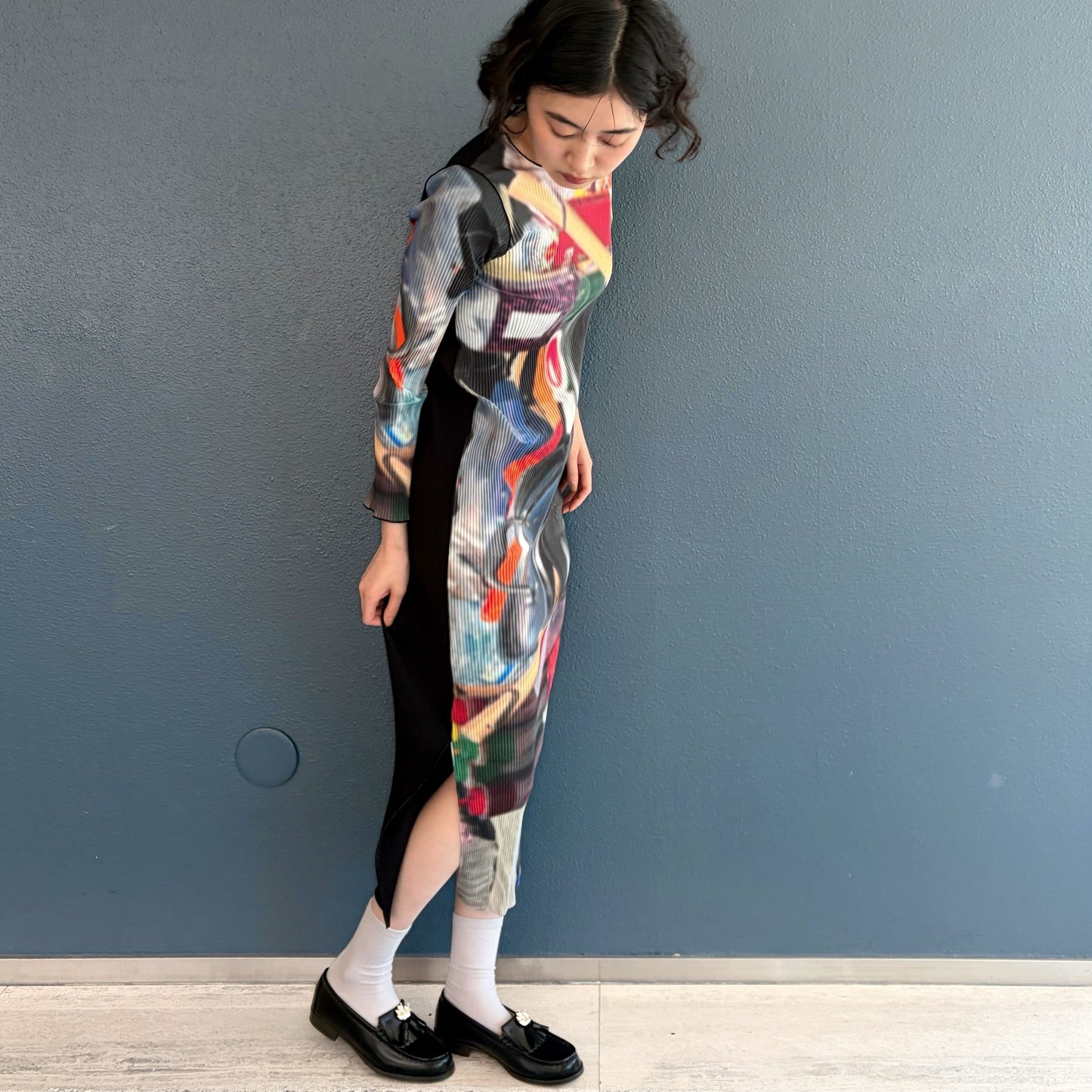 FOOD GRAPHIC DRESS GAL / GARAGE / グラフィックプリーツドレス