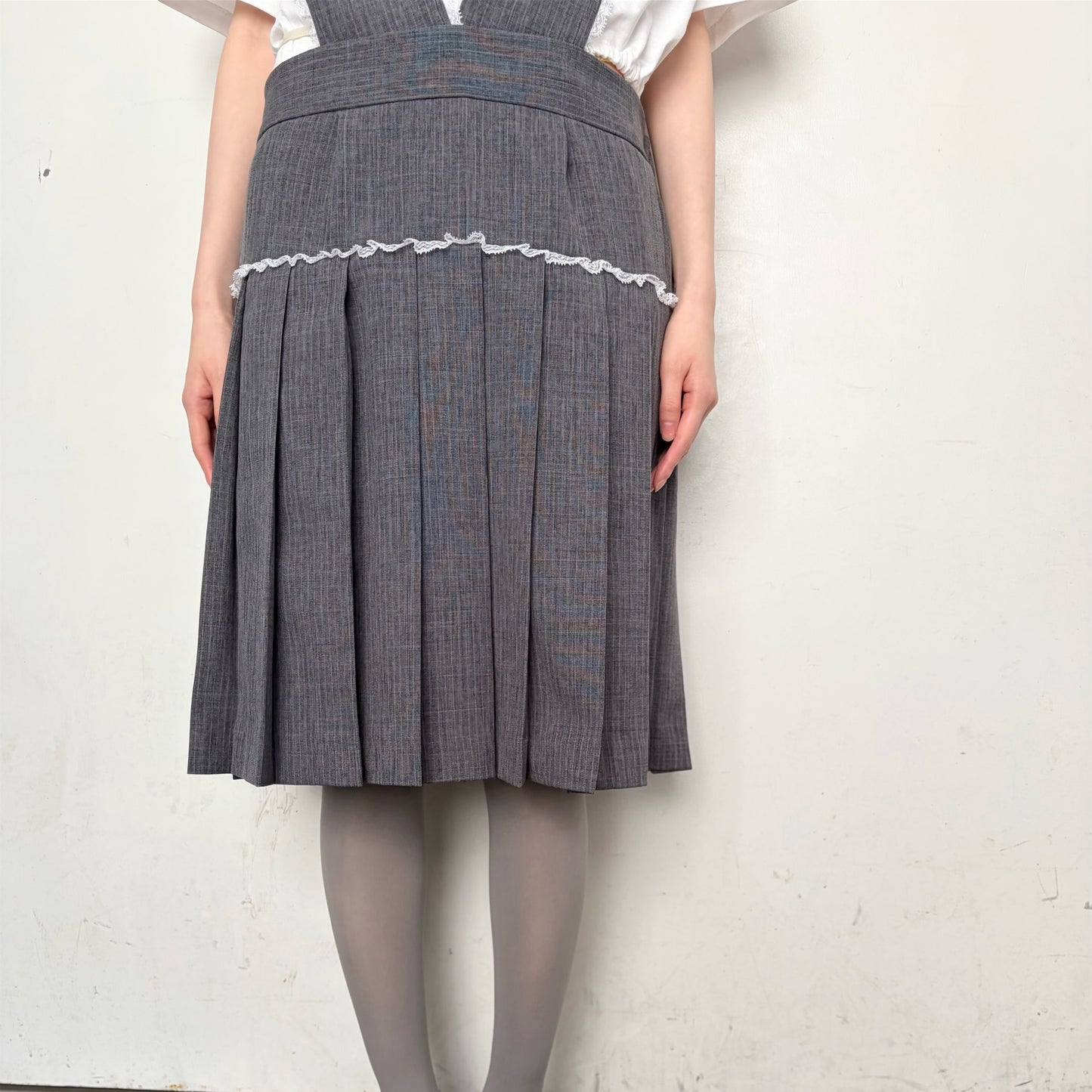 SCHOOL APRON DRESS / GRAY / スクールエプロンドレス