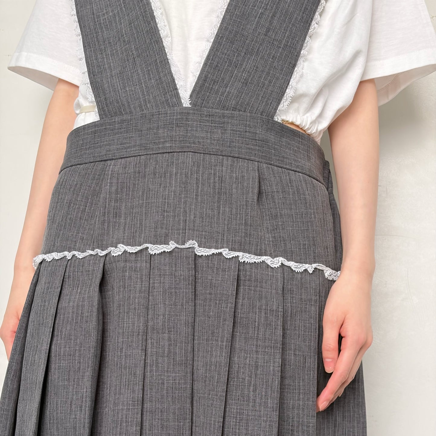 SCHOOL APRON DRESS / GRAY / スクールエプロンドレス