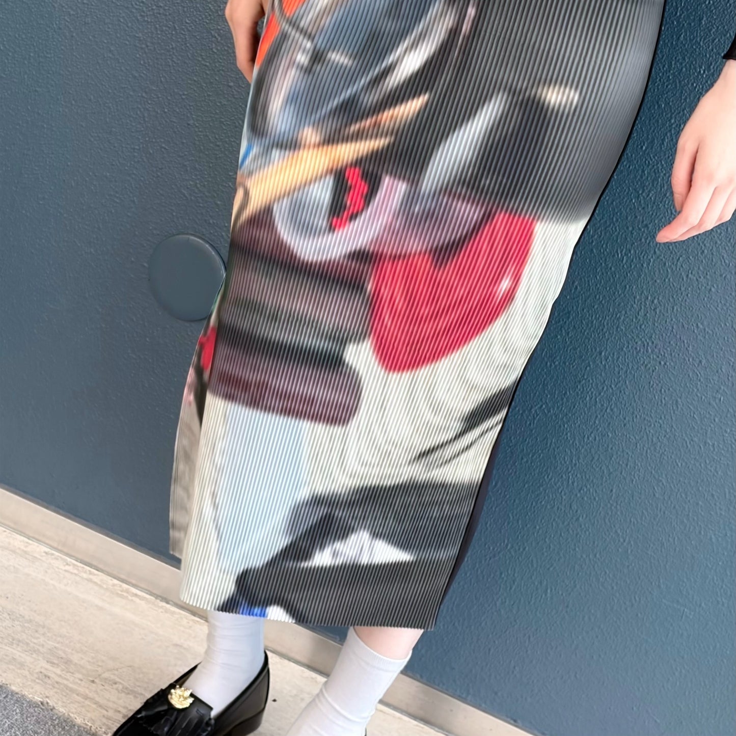 FOOD GRAPHIC DRESS GAL / GARAGE / グラフィックプリーツドレス