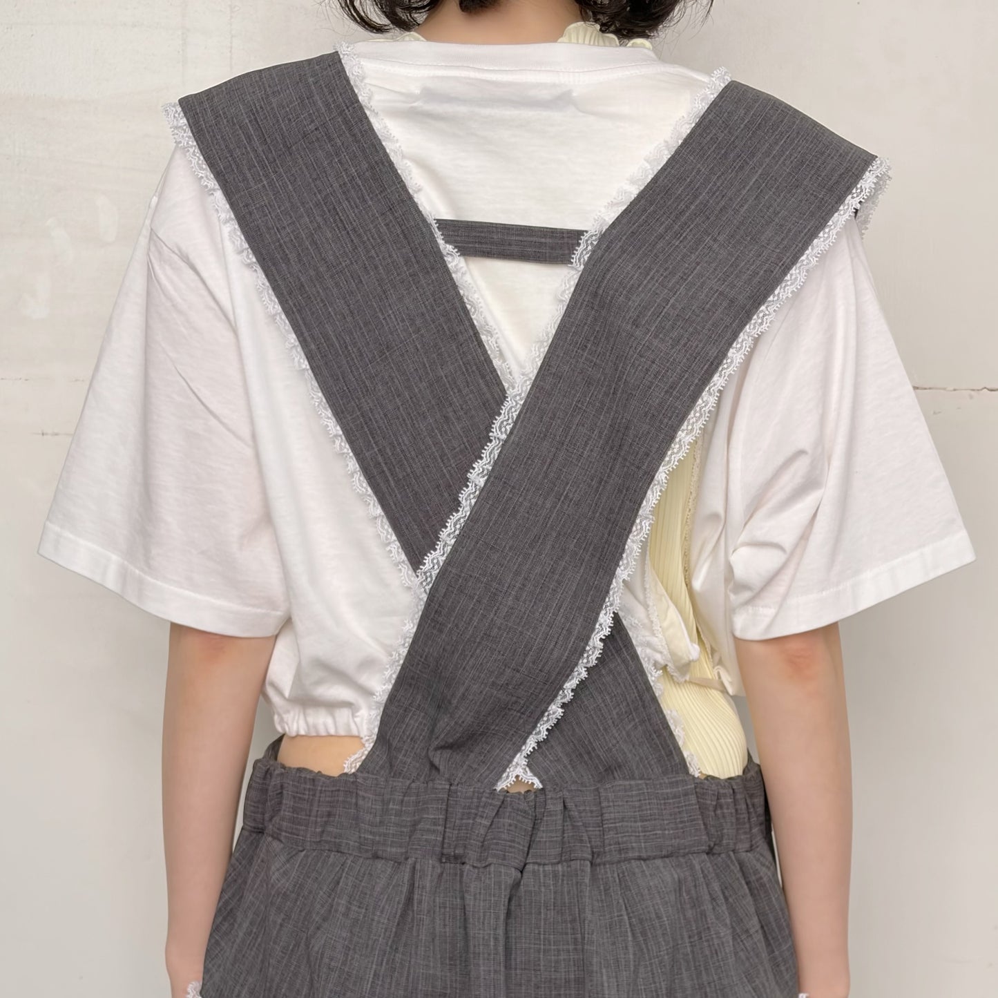 SCHOOL APRON DRESS / GRAY / スクールエプロンドレス