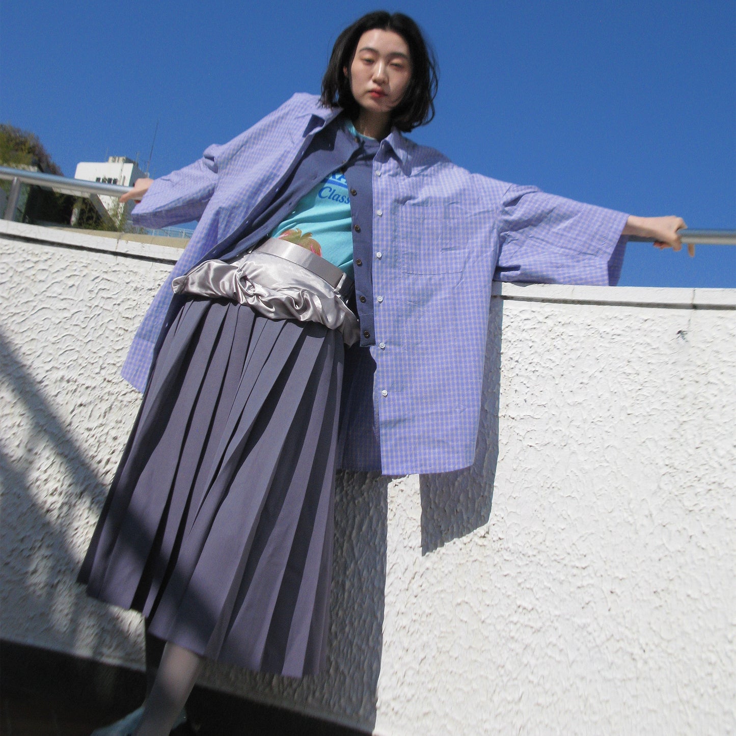 LAYERED GARDEN SHIRT / BLUE / レイヤードガーデンシャツ