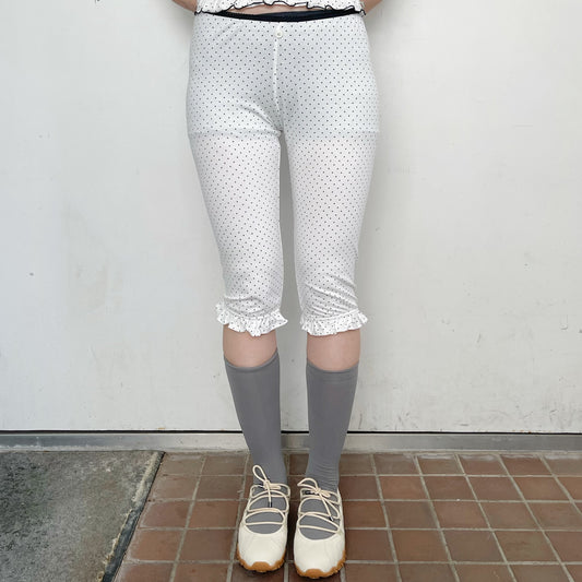 Manon leggings / White / ひざ丈レギンス