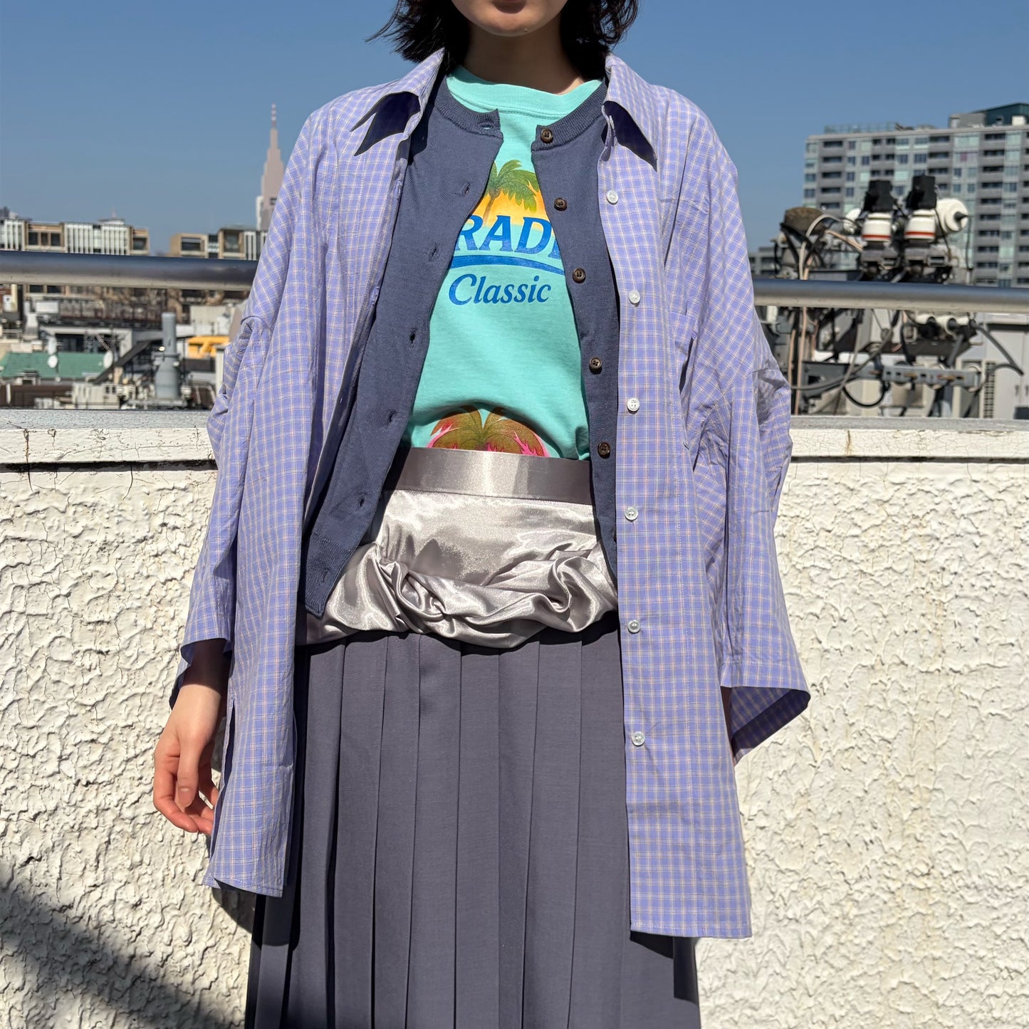 LAYERED GARDEN SHIRT / BLUE / レイヤードガーデンシャツ