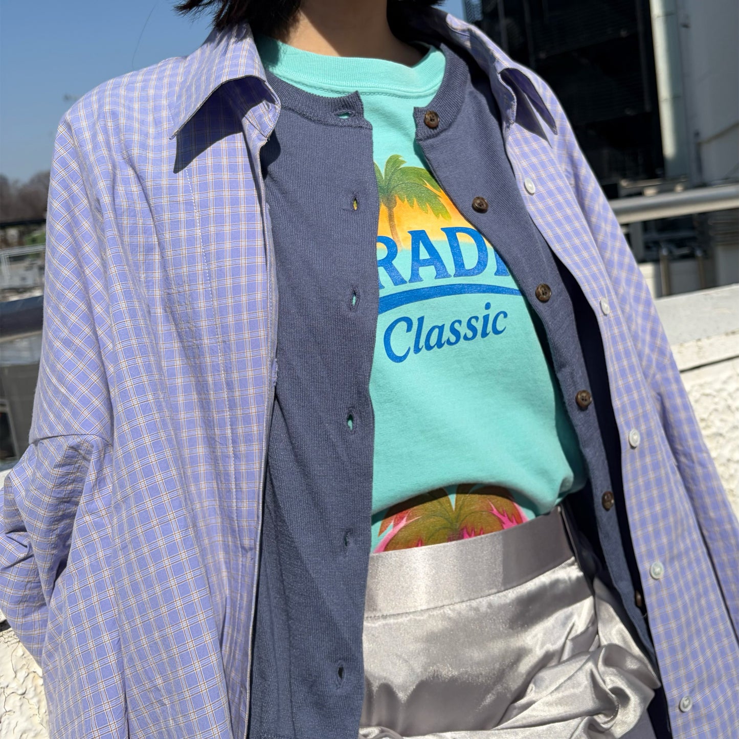 LAYERED GARDEN SHIRT / BLUE / レイヤードガーデンシャツ