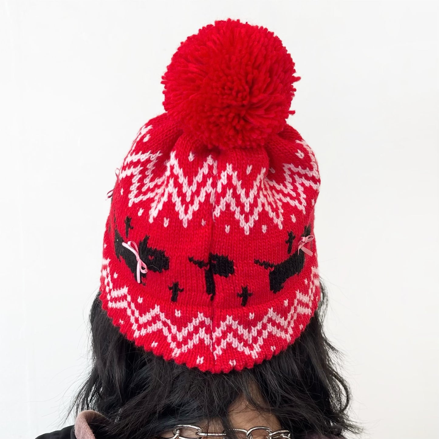 Puppies knitted hat / Red / パピーニットハット