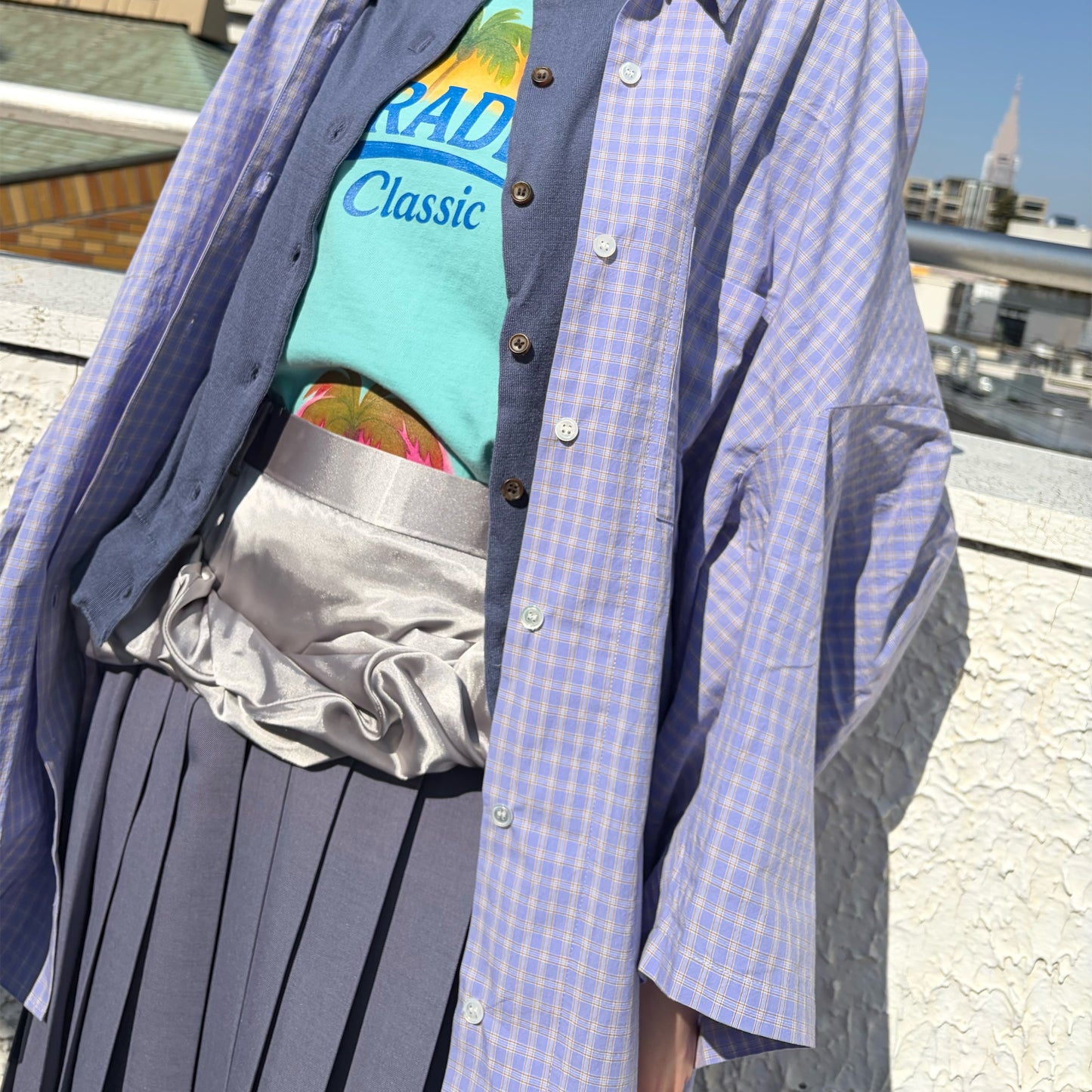 LAYERED GARDEN SHIRT / BLUE / レイヤードガーデンシャツ