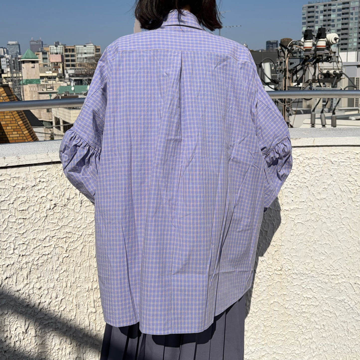 LAYERED GARDEN SHIRT / BLUE / レイヤードガーデンシャツ