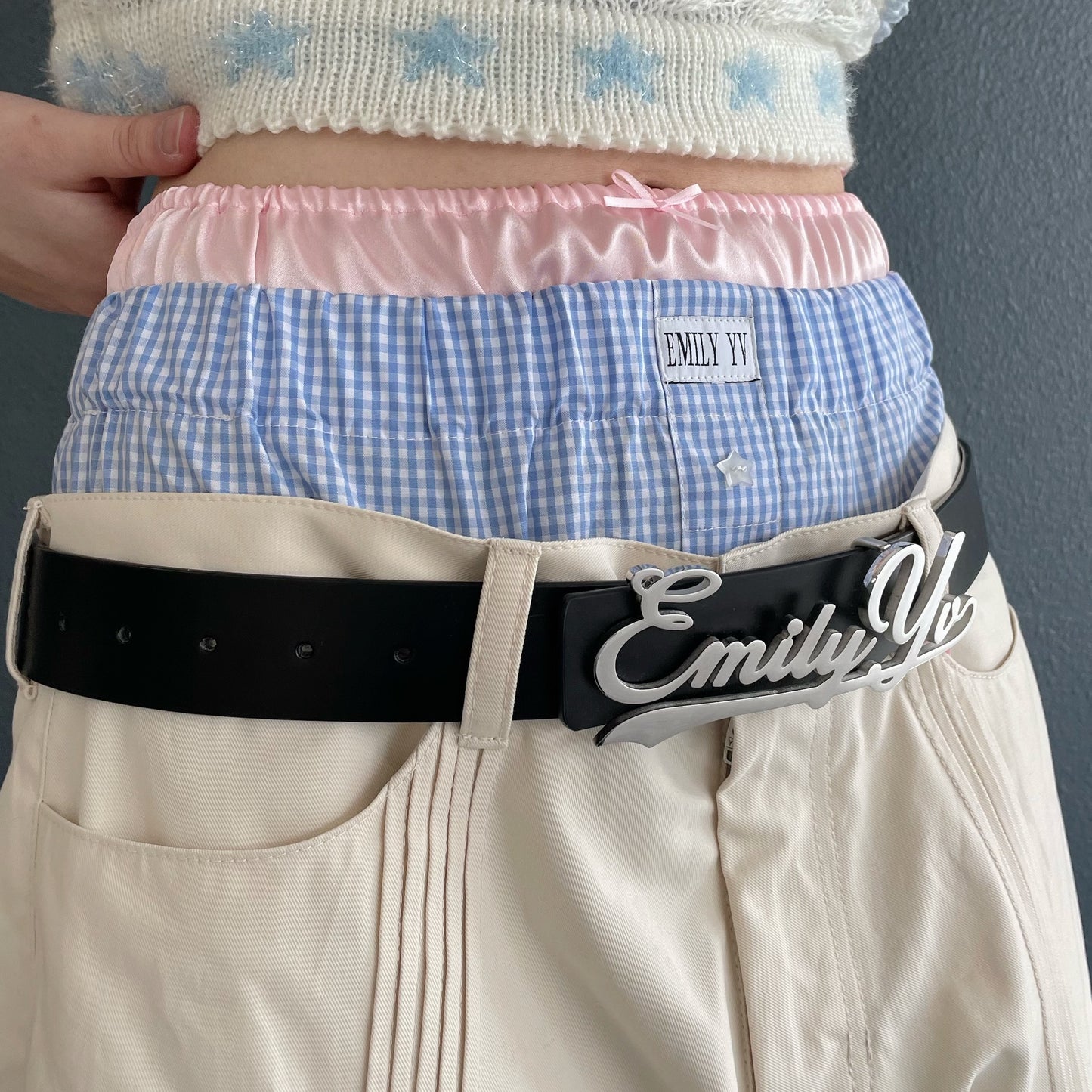 Brief boxers tucked pants / Ivory / ボクサータックパンツ