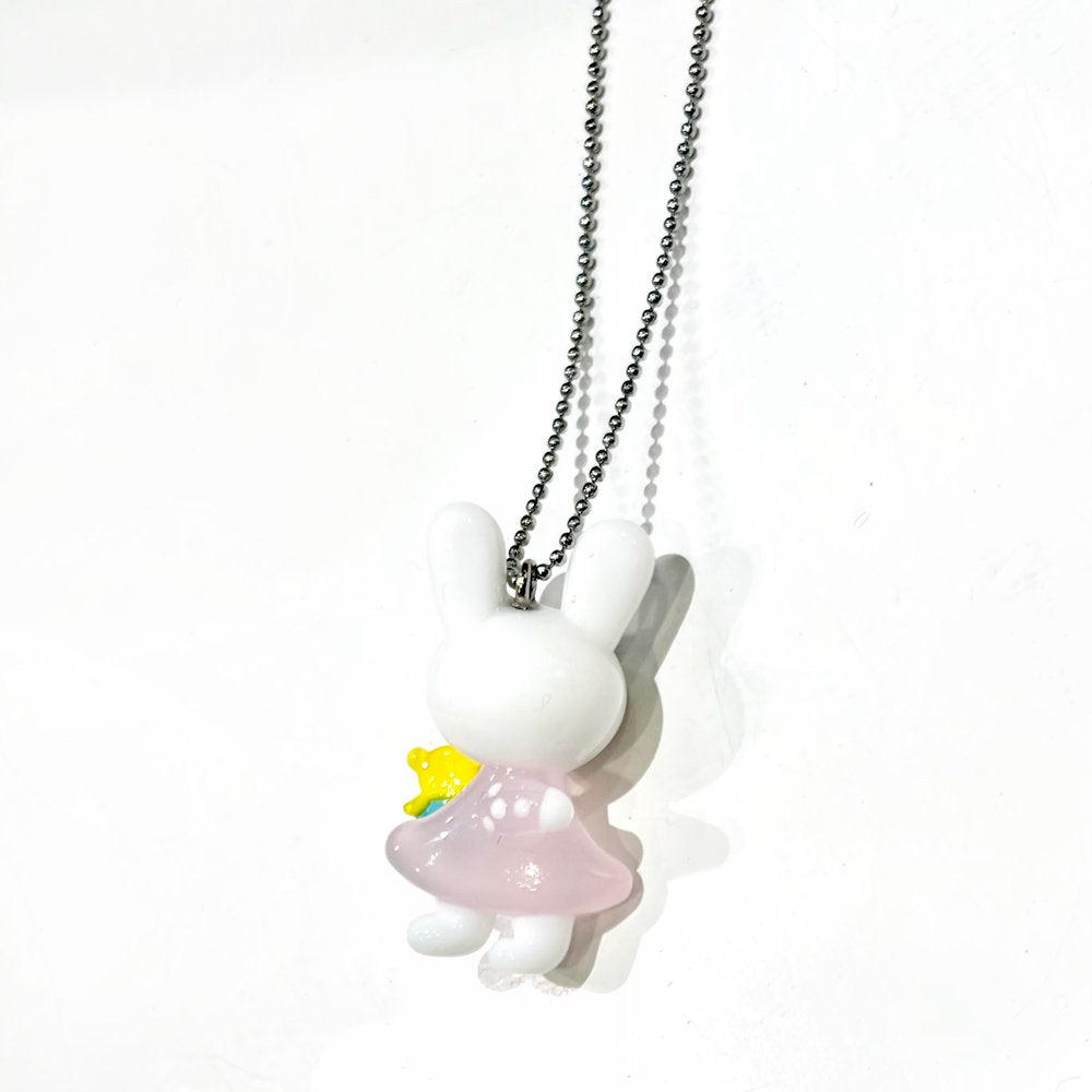 [X YOUNGART] Glass KIDDY Hugs JINI Necklace / ガラスネックレス