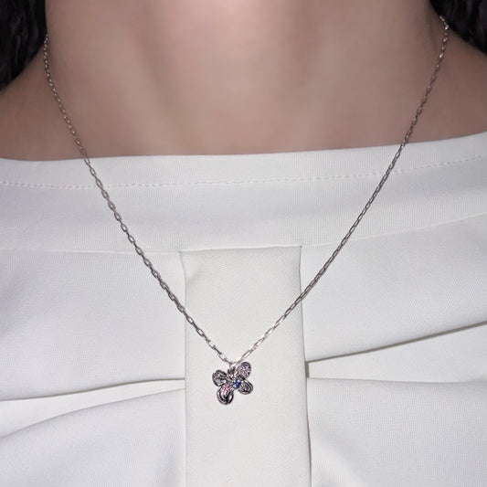 mini butterfly necklace / zirconia / チョウチョmini ネックレス