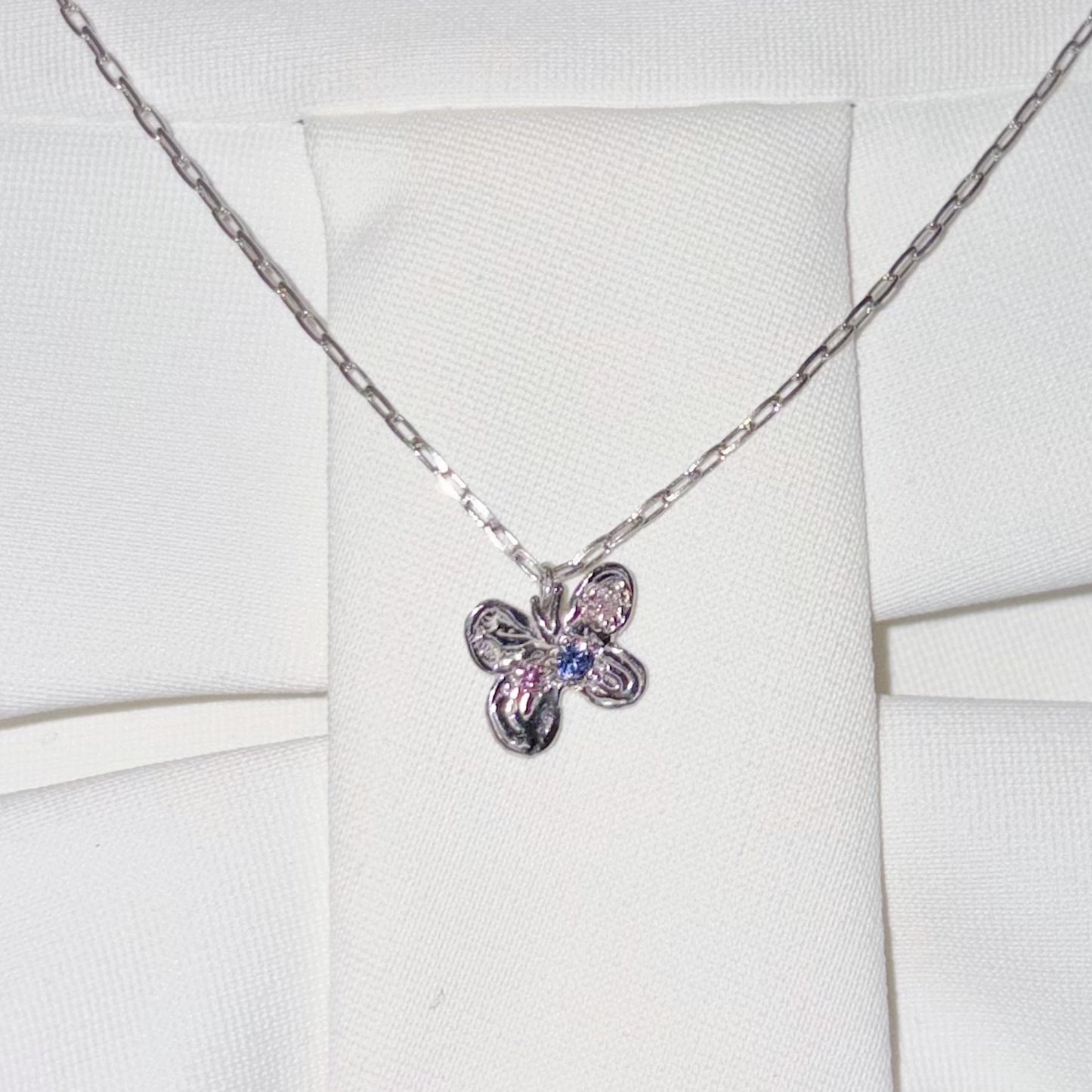 mini butterfly necklace / zirconia / チョウチョmini ネックレス