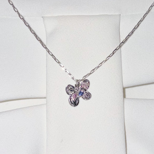 mini butterfly necklace / zirconia / チョウチョmini ネックレス