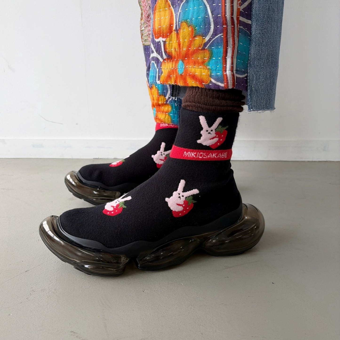MIRAGE FANCY SOCKS / BLACK / ソックスシューズ