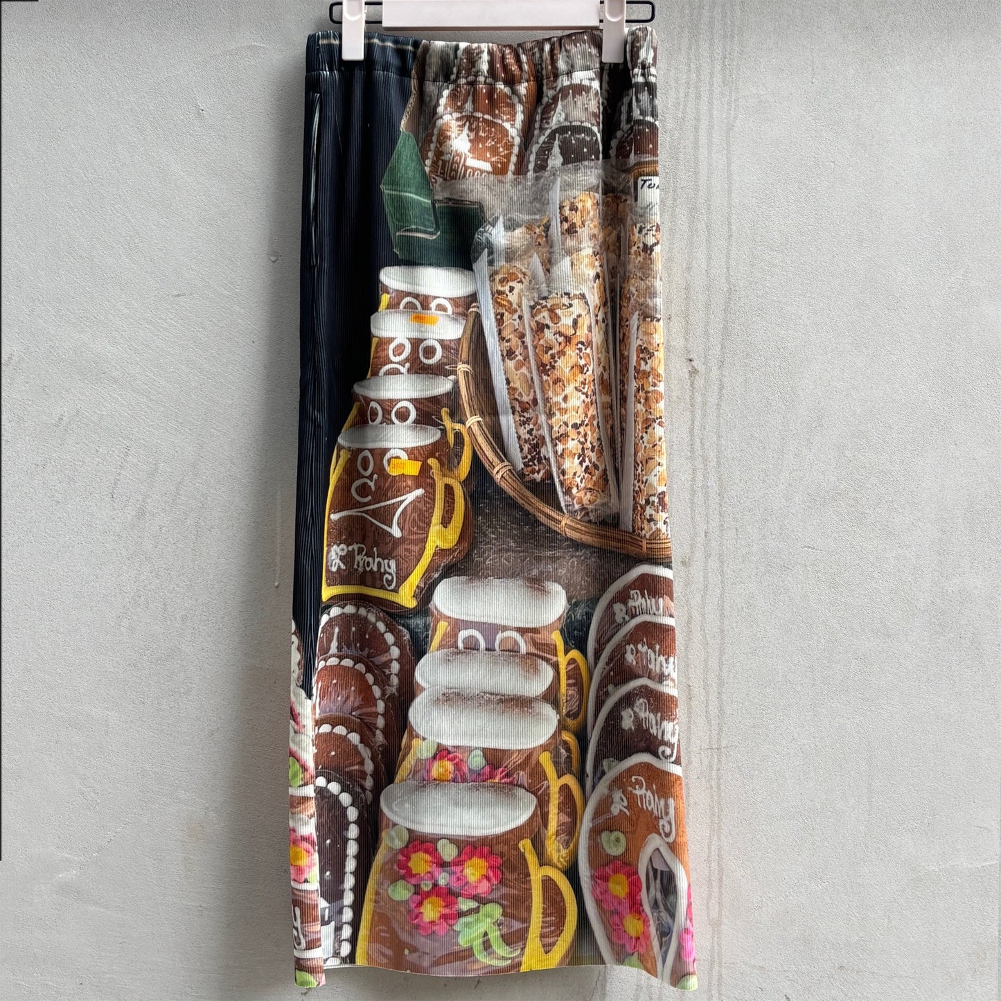 【SHEEP LIMITED】PRINT RIB SKIRT / COOKIE / プリントリブスカート